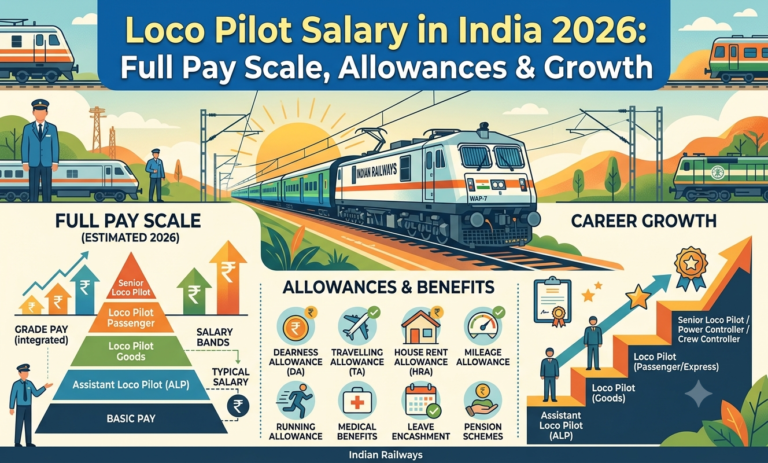 Loco Pilot Salary in India 2026: Full Pay Scale, Allowances & Growth loco pilot salary