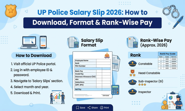 UP Police Salary Slip 2026: How to Download, Format & Rank-Wise Pay up police salary slip